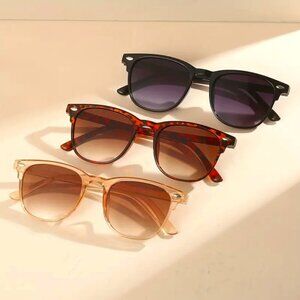 NIP Vintage Square Sunglasses, TORTOISE, Anti-Glare (One Pair)